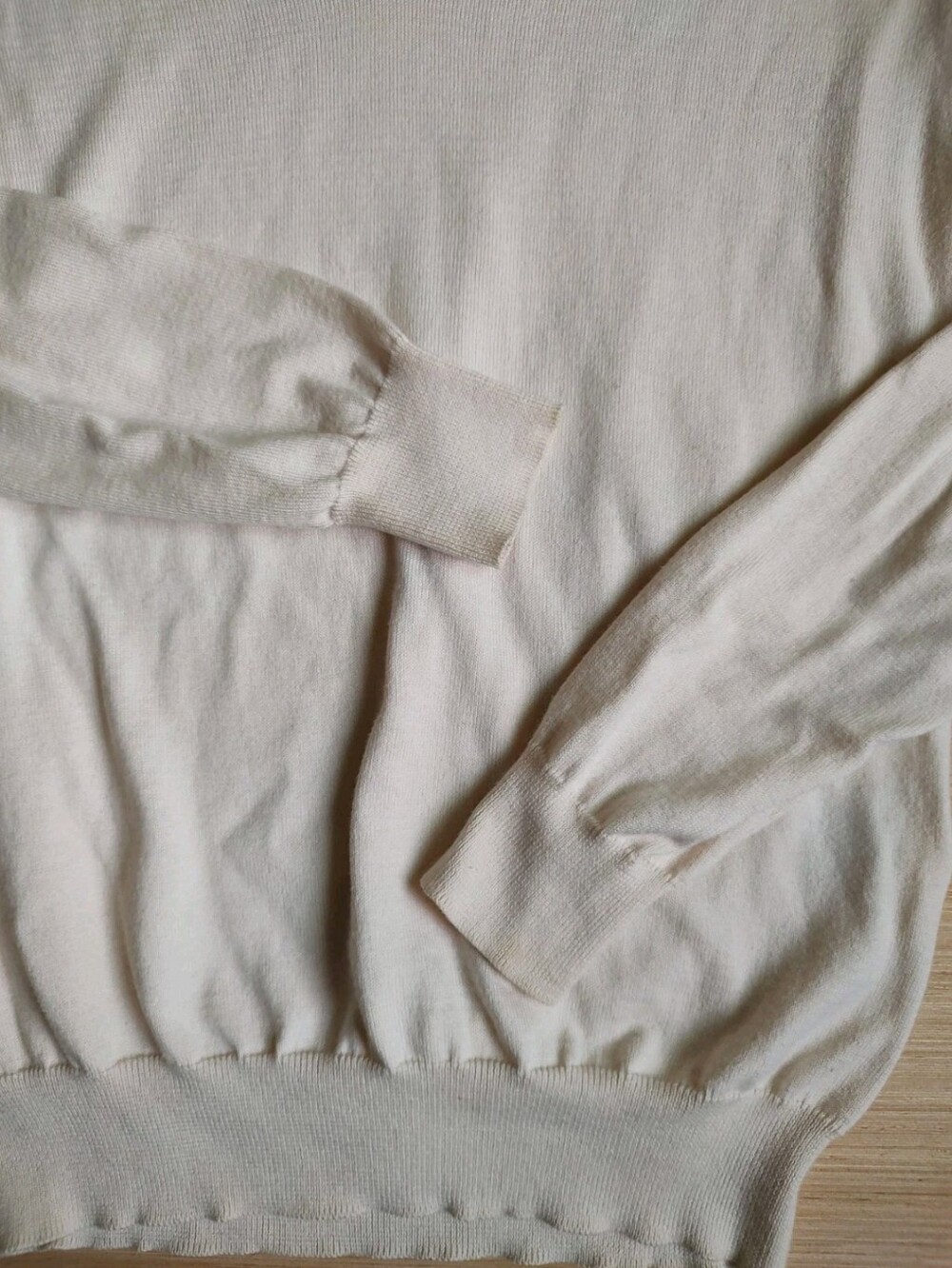 Ralph Lauren Knit Beige Cream Pullover Sweater Pima Cotton Embroidered Logo M - Picture 3 of 16